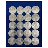 (20) UNC 2001 SILVER AMERICAN EAGLES