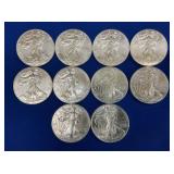 (10) UNC 2016 SILVER AMERICAN EAGLES