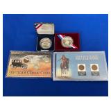 COLUMBUS, USO SILVER DOLLARS,INDIAN HEAD