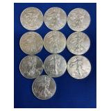 (10) 2018 UNC SILVER AMERICAN EAGLES
