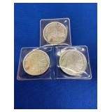 (3) 1 TROY OZ SILVER BUFFALOS