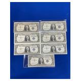 (7) $1 BLUE SEAL SILVER CERTIFICATES