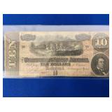 1864 RICHMOND, VA $10 CONFEDERATE NOTE 