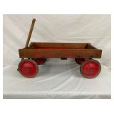 EARLY WOODEN CHILDS WAGON 