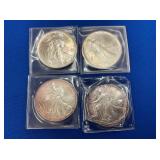 (2) 2001/(2) 1993 SILVER AMERICAN EAGLES