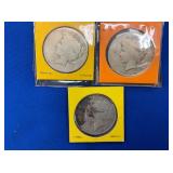 (3) 1922-25 PEACE SILVER DOLLARS 