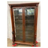 ORIG. FINISH OAK CHINA W/ CLAW FEET