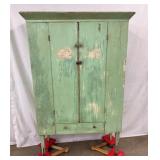 FLATWALL CUPBOARD W/ OLD GREEN PAINT