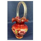 11" FENTON ARTIST SIGNED BASKET
