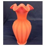 11" SATIN FENTON VASE