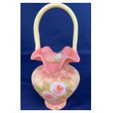 10" FENTON BERMESE ARTIST SIGNED BASKET