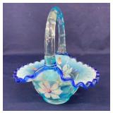 8" FENTON ARTIST SIGNED BASKET