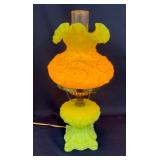 19" FENTON VASOLINE PARLOR LAMP