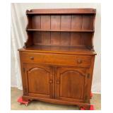 WALNUT 2PC. STEPBACK JELLY CUPBOARD