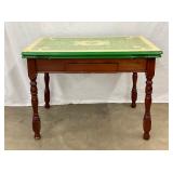 GREEN ENAMEL TOP KITCHEN TABLE