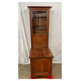 UNUSUAL OAK COMPANION CUPB. W/ 2 DOORS