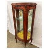 CURVED GLASS DOOR BRASS CARVINGS