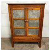 PRIM. 12 TIN PIESAFE W/ DRAWER