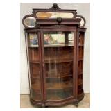 UNUSUAL OAK TRIPLE CURVED CHINA