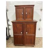 UNUSUAL PRIM. 2PC. CUPBOARD