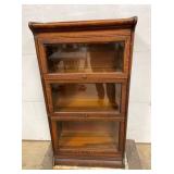 OAK 3 STACK LAWYERS BOOKCASE