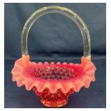 9" FENTON HOBNAIL BASKET