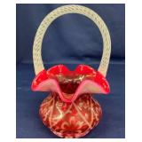 8" FENTON ARTIST SIGNED BASKET
