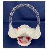 7" FENTON BASKET ARTIST SIGNED