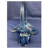 7" FENTON ARTIST SIGNED BASKET