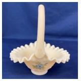 7" ARTIST SIGNED FENTON BASKET
