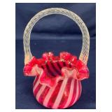 6" FENTON SWIRL BASKET