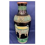 17" GREEK POTTERY EMB. VASE