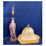 26" EARLY ORIENTAL PARLOR LAMP
