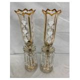 LUSTER LAMPS W/ GLASS PRISOMS