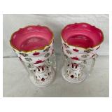 13" VICTORIAN LUSTER PARLOR LAMPS