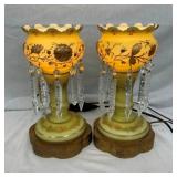 14" VICTORIAN LUSTER LAMPS