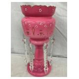 15" VICTORIAN HANDPAINTED LUSTER LAMP