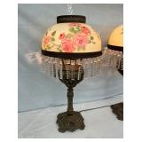 PAIR LAMPS W/ GLASS PRISMS