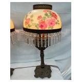 HANDPAINTED SHADES W/ ORNATE BASE