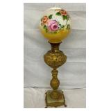 33" VICTORIAN HANDPAINTED PARLOR LAMP