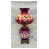 30" HANDPAINTED VICTORIAN LAMP
