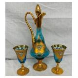 GOLD OVER LAY DECANNER SET