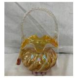 9" FENTON ARTIST SIGNED BASKET