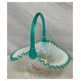 11" SILVERCREST FENTON HOBNAIL BASKET