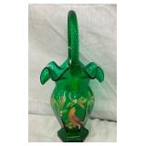 11" FENTON ARTIST SIGNED BASKET