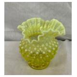 5" FENTON HOBNAIL VASOLINE VASE