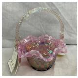7" FENTON BASKET W/ ORIG. TAG