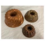 7-12 1/2" COPPERWARE BUNT PANS