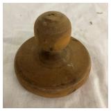 EARLY WOODEN BUTTER MOLD W/ ROOSTER