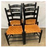 SET 4 MATCHING LADDER BACK CHAIRS